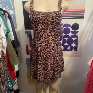 Leopard Print Sleeveless Dress